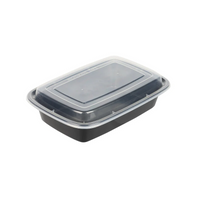 24 oz Rectangular Meal Prep Containers with Lids – 150 Pack | BPA-Free, Leak-Proof, Microwave & Dishwasher Safe