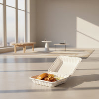 9x9 Eco-Friendly 3-Compartment To-Go Container (150 Pack)
