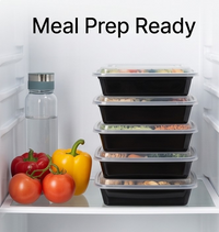 24 oz Rectangular Meal Prep Containers with Lids – 150 Pack | BPA-Free, Leak-Proof, Microwave & Dishwasher Safe