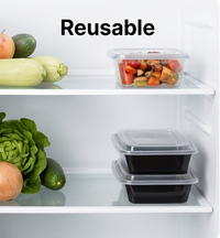 24 oz Rectangular Meal Prep Containers with Lids – 150 Pack | BPA-Free, Leak-Proof, Microwave & Dishwasher Safe